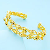 European Woman Girl Lucky Beads Open Bangles Bracelets