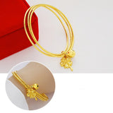 European Woman Girl Party Wedding Flower Duch Fox Angel 18KT Bangles BE49