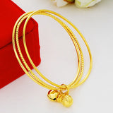 European Woman Girl Party Wedding Flower Duch Fox Angel 18KT Bangles BE49