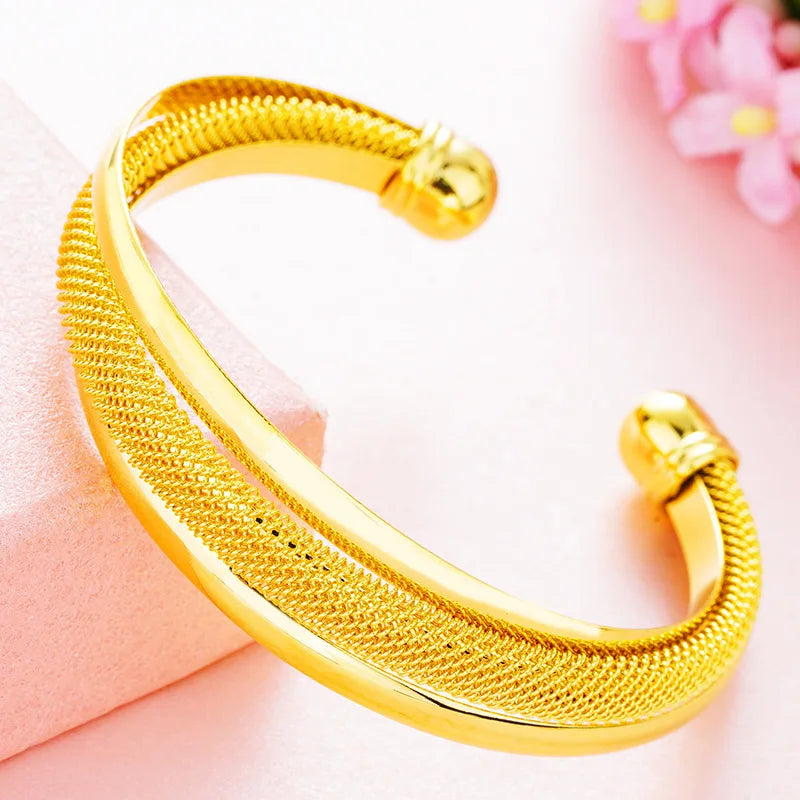 European Wedding Gift Net Beads Bangles Bracelets
