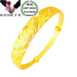 European Woman Girl Party Wedding Gift Phoenix 24KT Bangles Bracelets