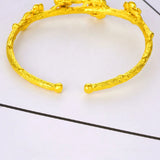 European Plum Blossom 18KT Open Bangles Bracelets BE84