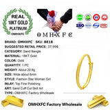 European Woman Girl Party Wedding Gift Sand 18KT Bangles Bracelets