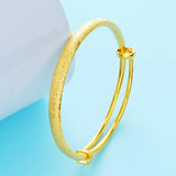 European Woman Girl Party Wedding Gift Sand 18KT Bangles Bracelets