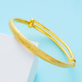 European Woman Girl Party Wedding Gift Sand 18KT Bangles Bracelets