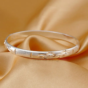 925 Silver Bangles Bracelets Wedding Gift Stars