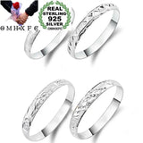 925 Silver Bangle Bracelet with Stars Heart Geometric