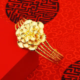 Vintage Flower 24KT Open Bangles Bracelets BE131