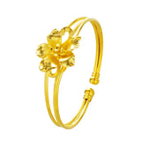 Vintage Flower 24KT Open Bangles Bracelets - BE130