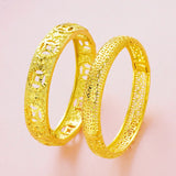 European Woman Vintage Hollow Coin 18KT Bangles BE43