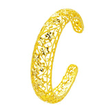 Vintage Hollow Flower 18KT Open Bangles Bracelets BE41