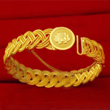 Vintage Knitting 24KT Bangles Bracelets BE124