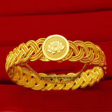 Vintage Knitting 24KT Bangles Bracelets BE124
