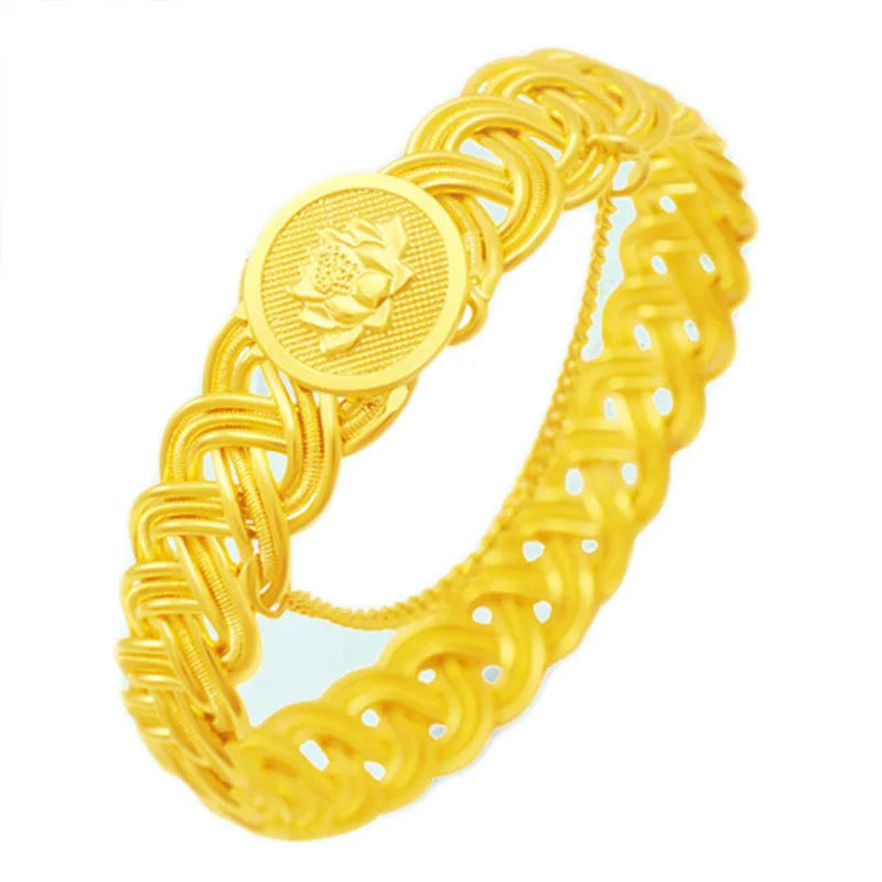 Vintage Knitting 24KT Bangles Bracelets BE124