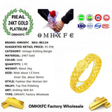 Vintage Knitting 24KT Bangles Bracelets BE124