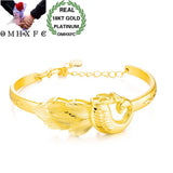 Vintage Peacock Dragonfly 18KT Bangles Bracelets BE67