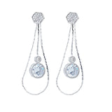 Water Drop Zircon 925 Silver Stud Earrings ER95