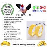 24KT Hoop Earrings ER87 Gift for Party Wedding
