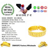 European Vintage Wide Watch 18KT Bracelet BE162