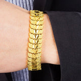 European Vintage Wide Watch 18KT Bracelet BE162