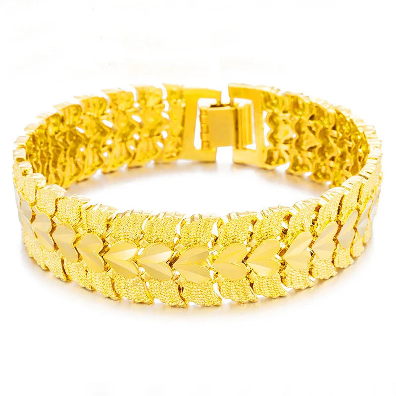 European Vintage Wide Watch 18KT Bracelet BE162
