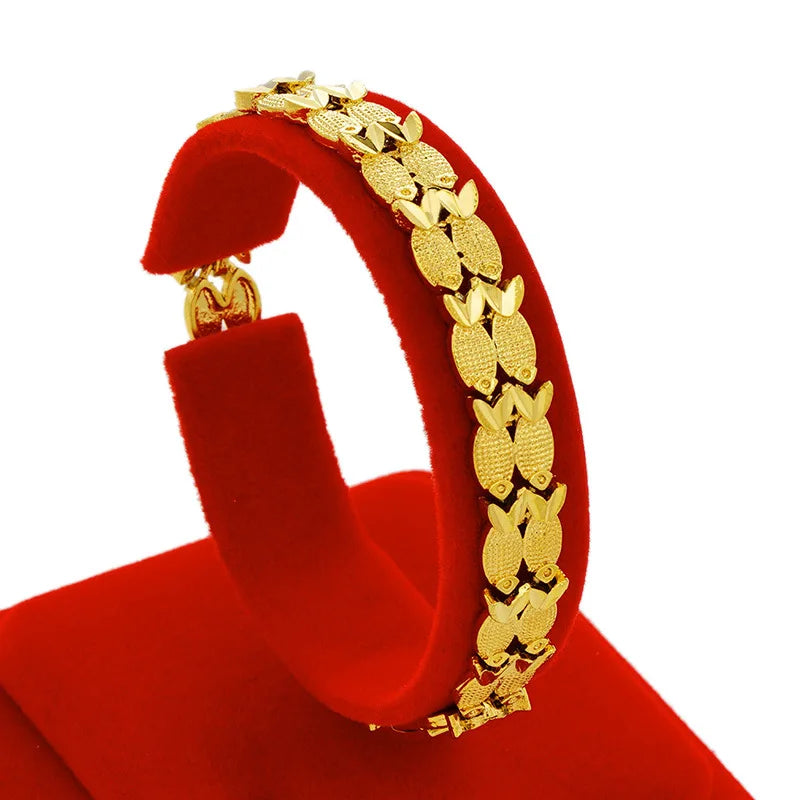 European Wedding Gift Vintage Wide Watch 18KT Bracelets BE164