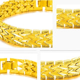 OMHXFC Vintage Wide Watch Chain 18KT Bracelet