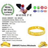 OMHXFC Vintage Wide Watch Chain 18KT Bracelet
