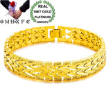 OMHXFC Vintage Wide Watch Chain 18KT Bracelet