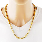 European Woman Man Party Wedding 24KT Chain Necklace