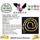 European Woman Man Party Wedding 24KT Chain Necklace