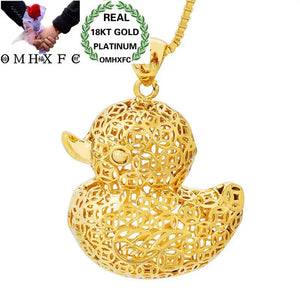 OMHXFC Hollow Duck 18KT Real Charm Pendant PN22