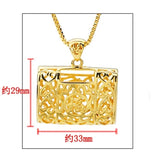 OMHXFC Hollow Lock Bag 18KT Charm Pendant PN24