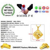 OMHXFC Hollow Rhombus 18KT Charm Pendant PN21