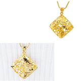 OMHXFC Hollow Rhombus 18KT Charm Pendant PN21