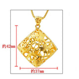 OMHXFC Hollow Rhombus 18KT Charm Pendant PN21