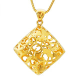 OMHXFC Hollow Rhombus 18KT Charm Pendant PN21