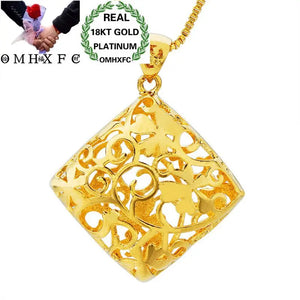 OMHXFC Hollow Rhombus 18KT Charm Pendant PN21