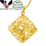 OMHXFC Hollow Rhombus 18KT Charm Pendant PN21