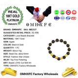 European Wedding Gift LOVE Beads Agate 18KT Bracelets