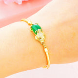 OMHXFC European Opal Zircon Slim 18KT Bracelet
