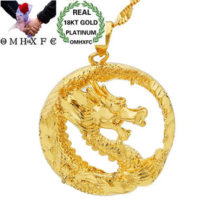 Dragon Charm Pendant 18KT Real Gold PN05