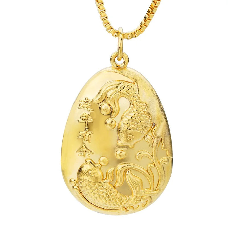 Vintage Fishes 18KT Real Charm Pendant PN09