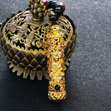 Vintage GUANYIN 24KT Pendant Necklace NL215