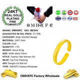European Woman Mother Birthday Wedding Gift 24KT Bracelet Bangle BE341
