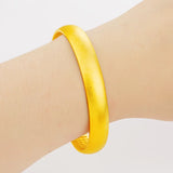European Woman Mother Birthday Wedding Gift 24KT Bracelet Bangle BE341