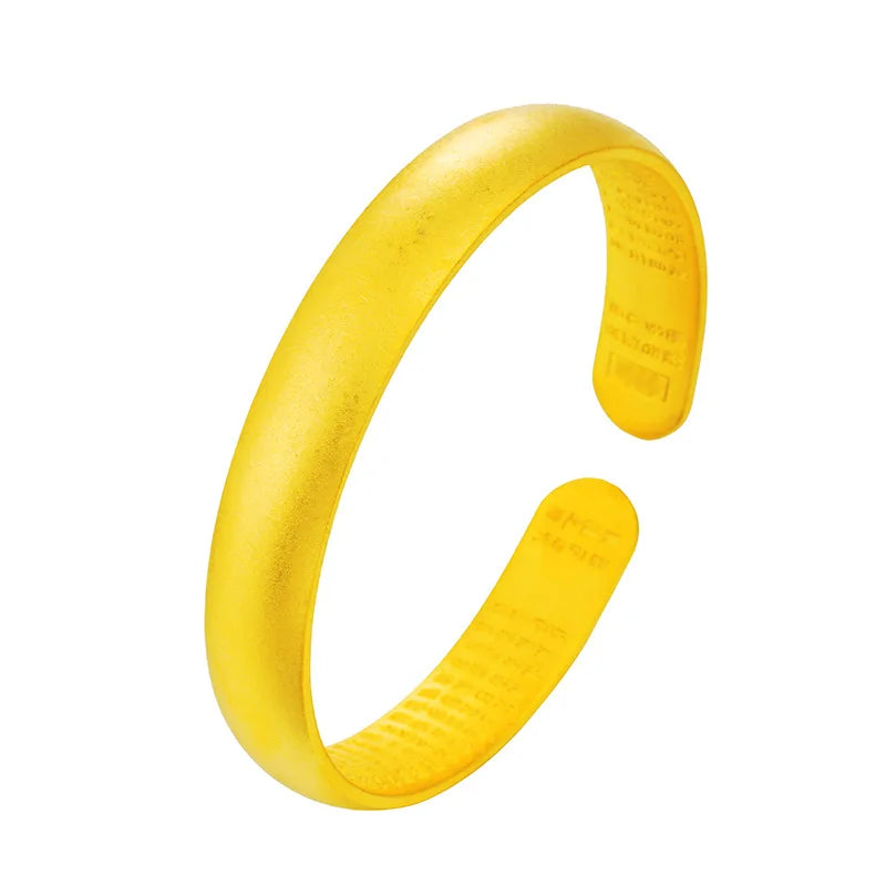 European Woman Mother Birthday Wedding Gift 24KT Bracelet Bangle BE341