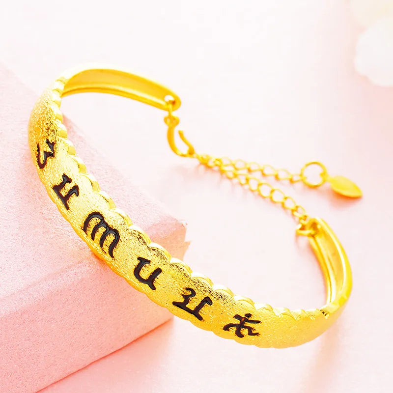 Vintage European Style 24KT Bracelet Bangle for Mother, Birthday or Wedding
