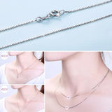 Wave Box Cross Snake 100% S925 Sterling Silver Chain Necklace