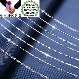 Wave Box Cross Snake 100% S925 Sterling Silver Chain Necklace